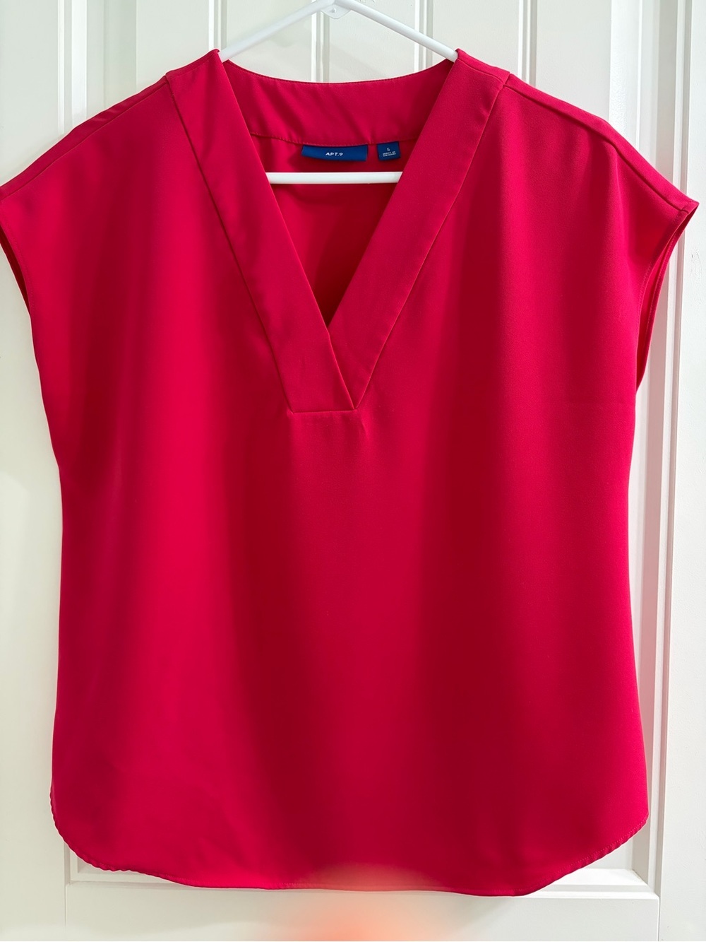 Apt. 9 Clean-Front Dolman-Sleeve Top Hot Pink Office or Evening Wear Sz S